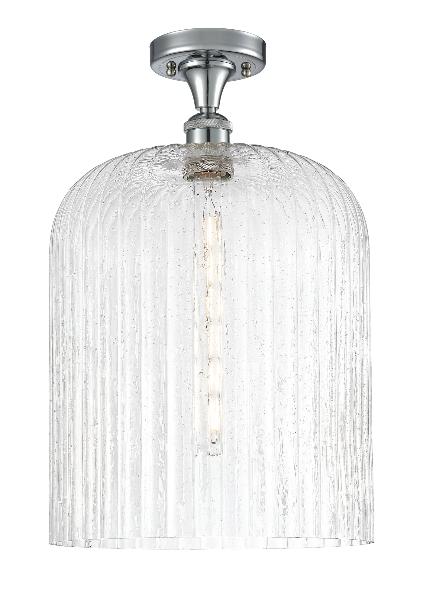 Ballston Semi-Flush Mount White Chrome
