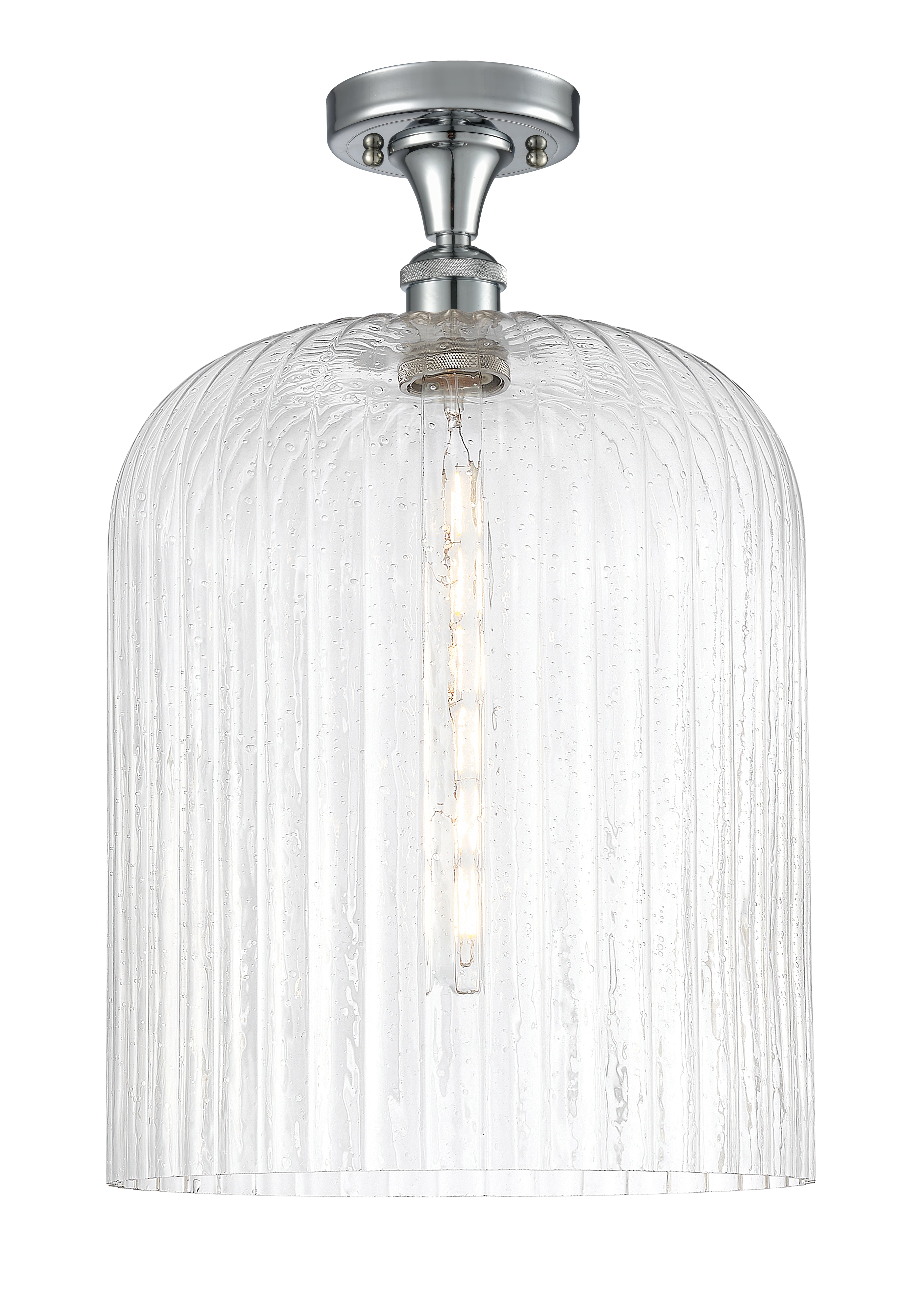Ballston Semi-Flush Mount White Chrome