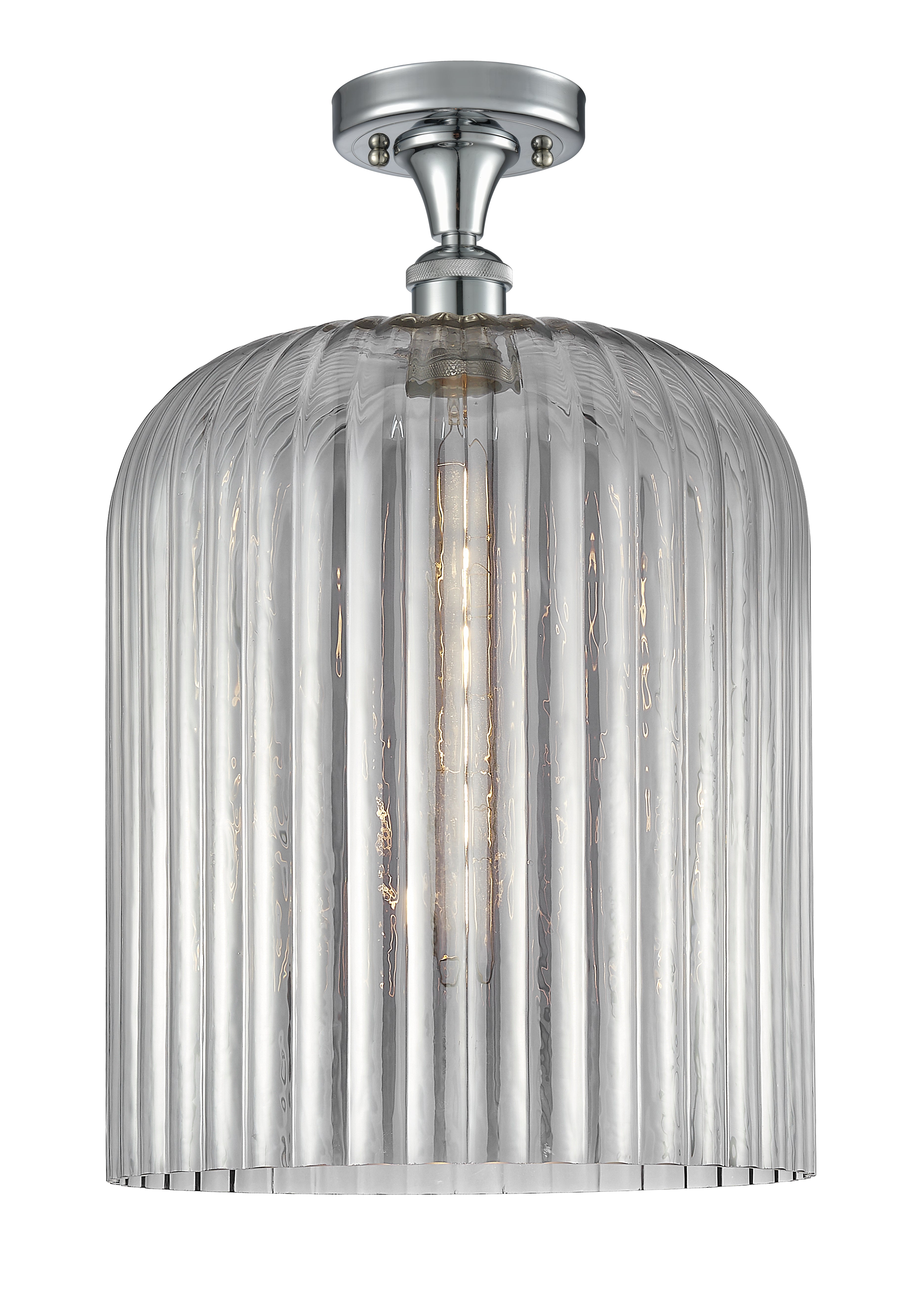 Ballston Semi-Flush Mount White Chrome