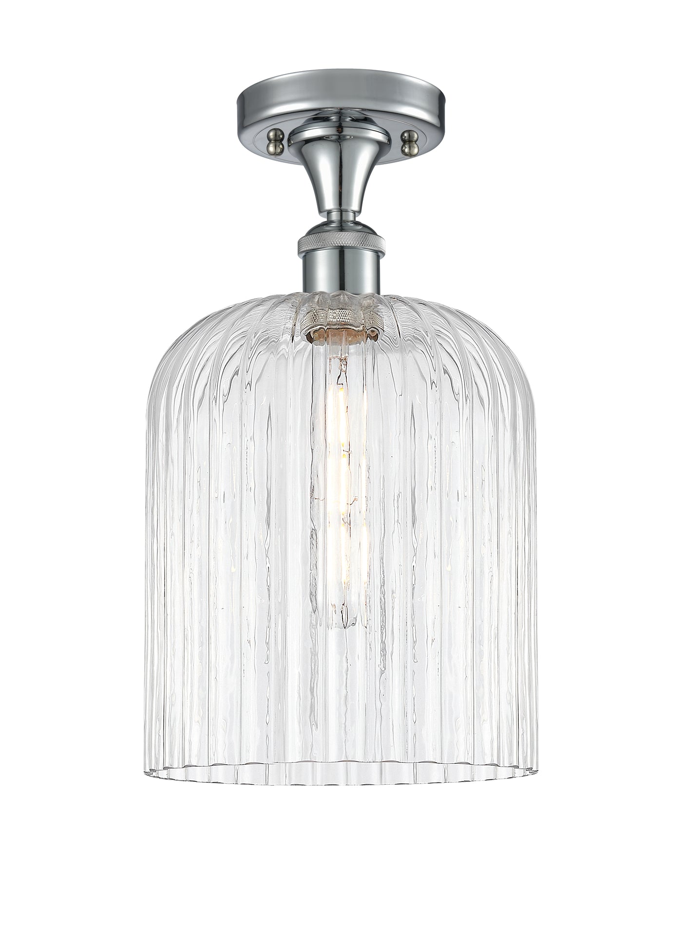 Ballston Semi-Flush Mount White Chrome