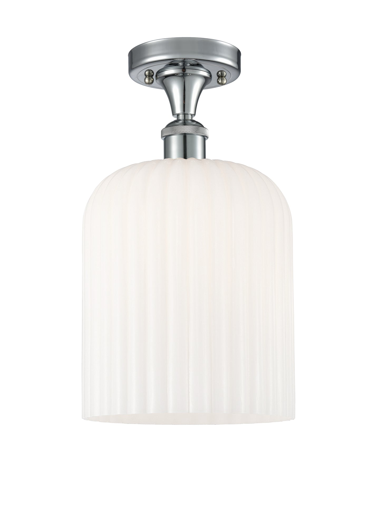 Ballston Semi-Flush Mount White Chrome