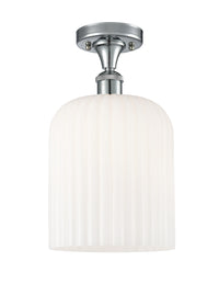 Ballston Semi-Flush Mount White Chrome