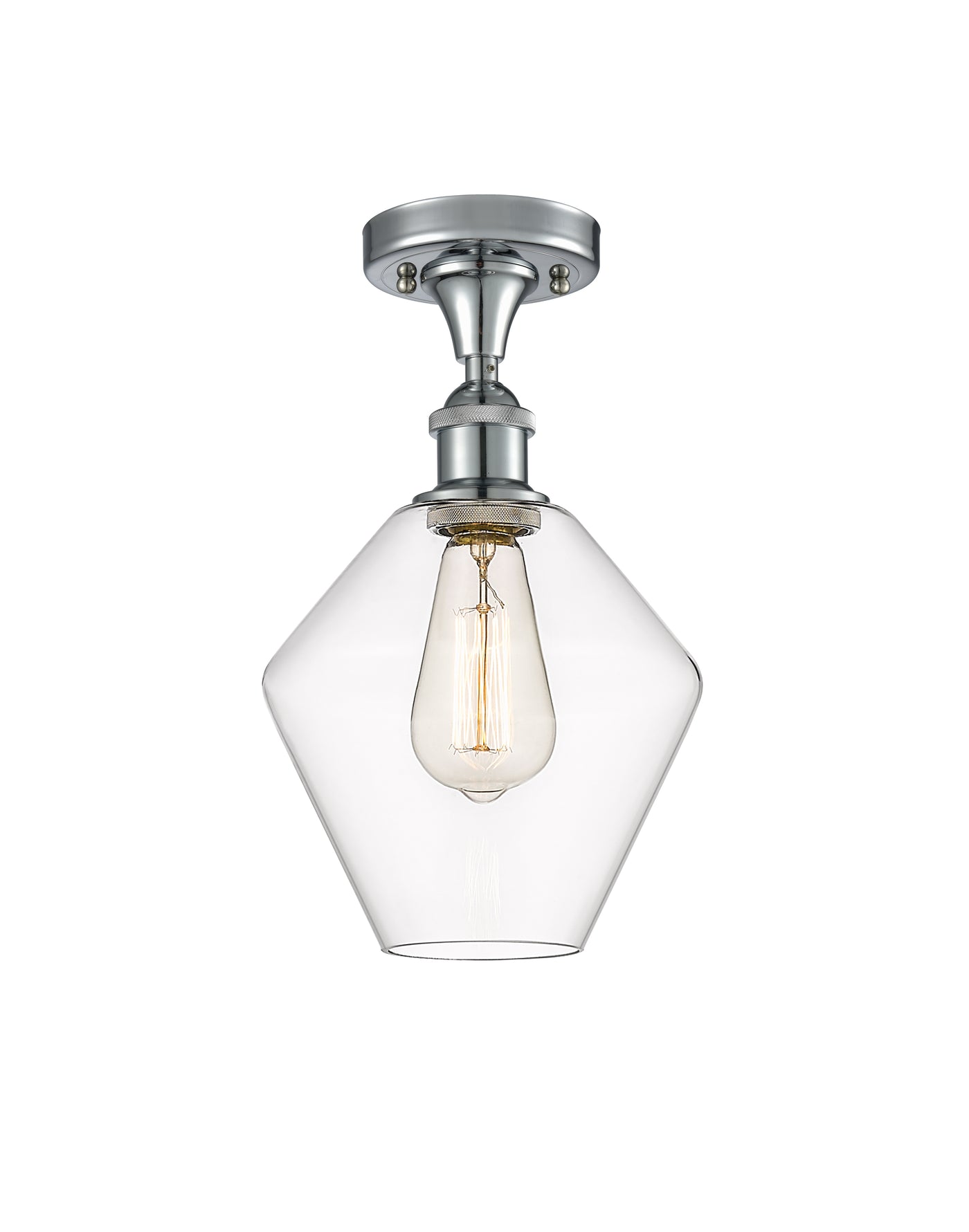 Ballston Semi-Flush Mount White Chrome