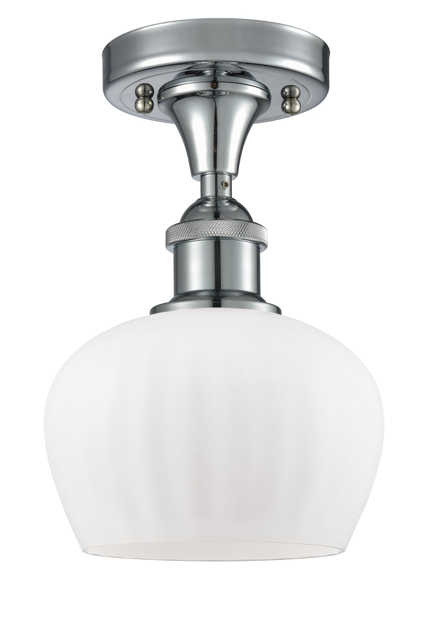 Ballston Semi-Flush Mount White Chrome