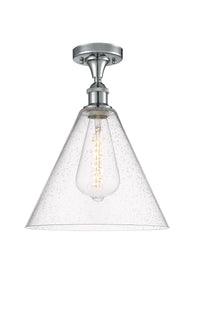 Ballston Semi-Flush Mount White Chrome Brass