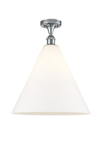 Ballston Semi-Flush Mount White Chrome