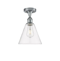 Ballston Semi-Flush Mount White Polished Chrome