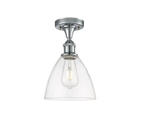 Ballston Semi-Flush Mount Cast Brass Chrome