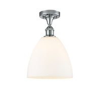 Ballston Semi-Flush Mount Cast Brass White