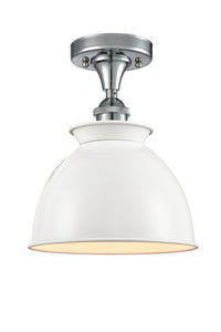 Ballston Semi-Flush Mount White Chrome