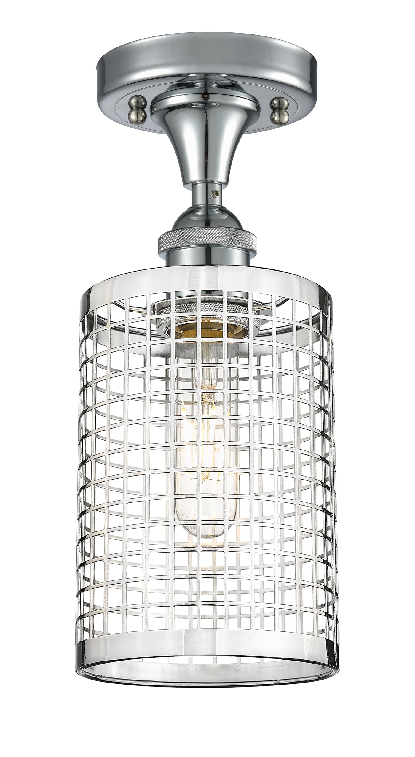 Ballston Semi-Flush Mount Polished Nickel