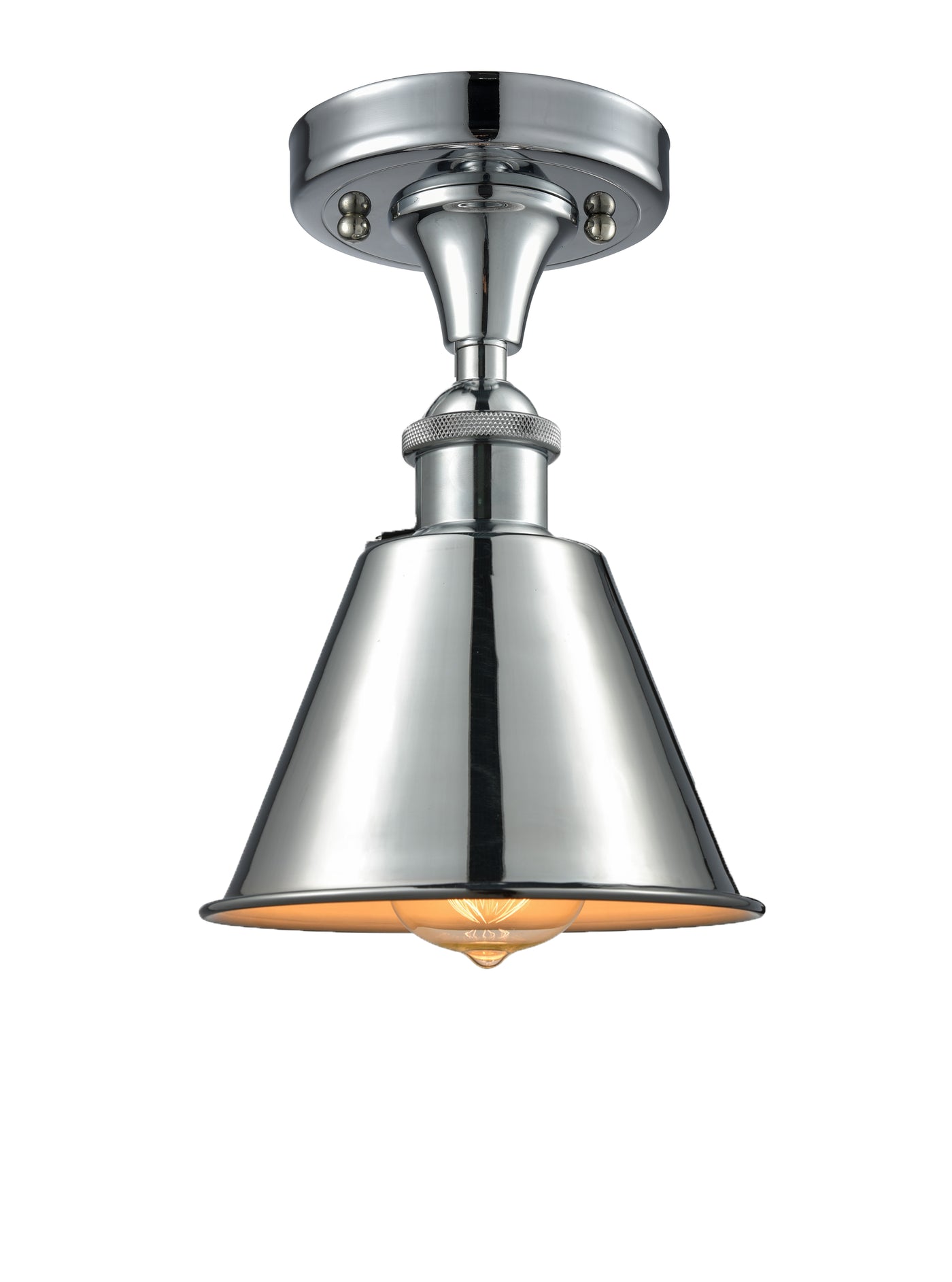 Ballston Semi-Flush Mount Cast Brass Chrome