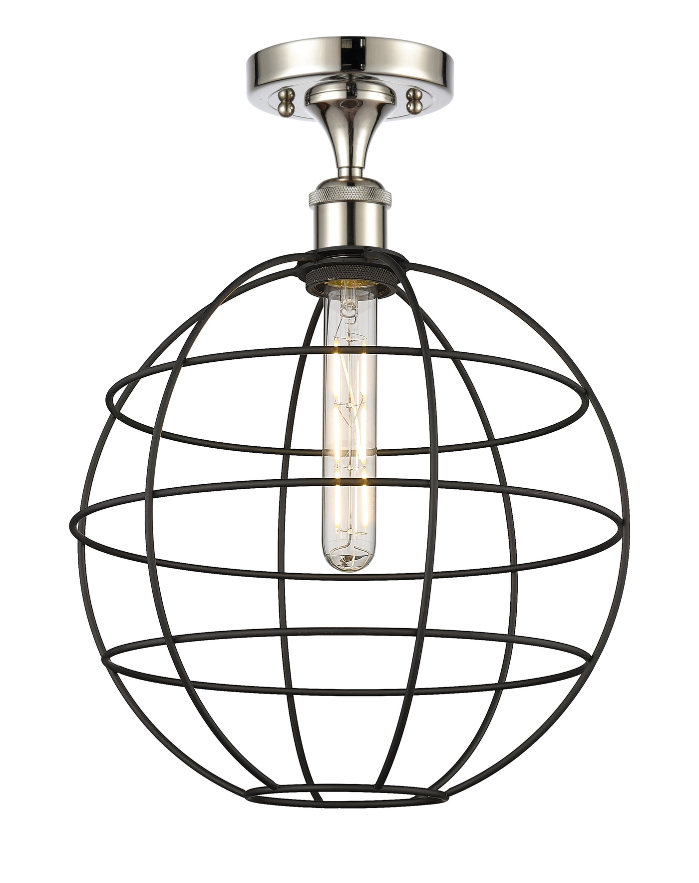 Ballston Semi-Flush Mount Satin Nickel