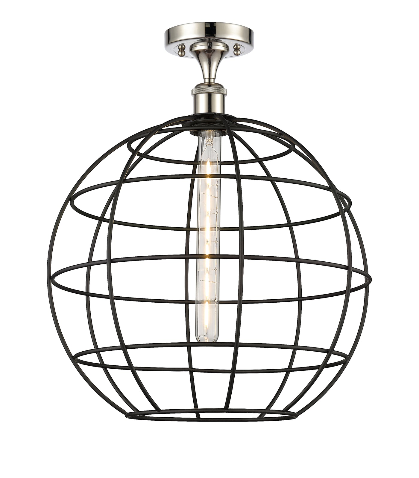 Ballston Semi-Flush Mount Satin Nickel