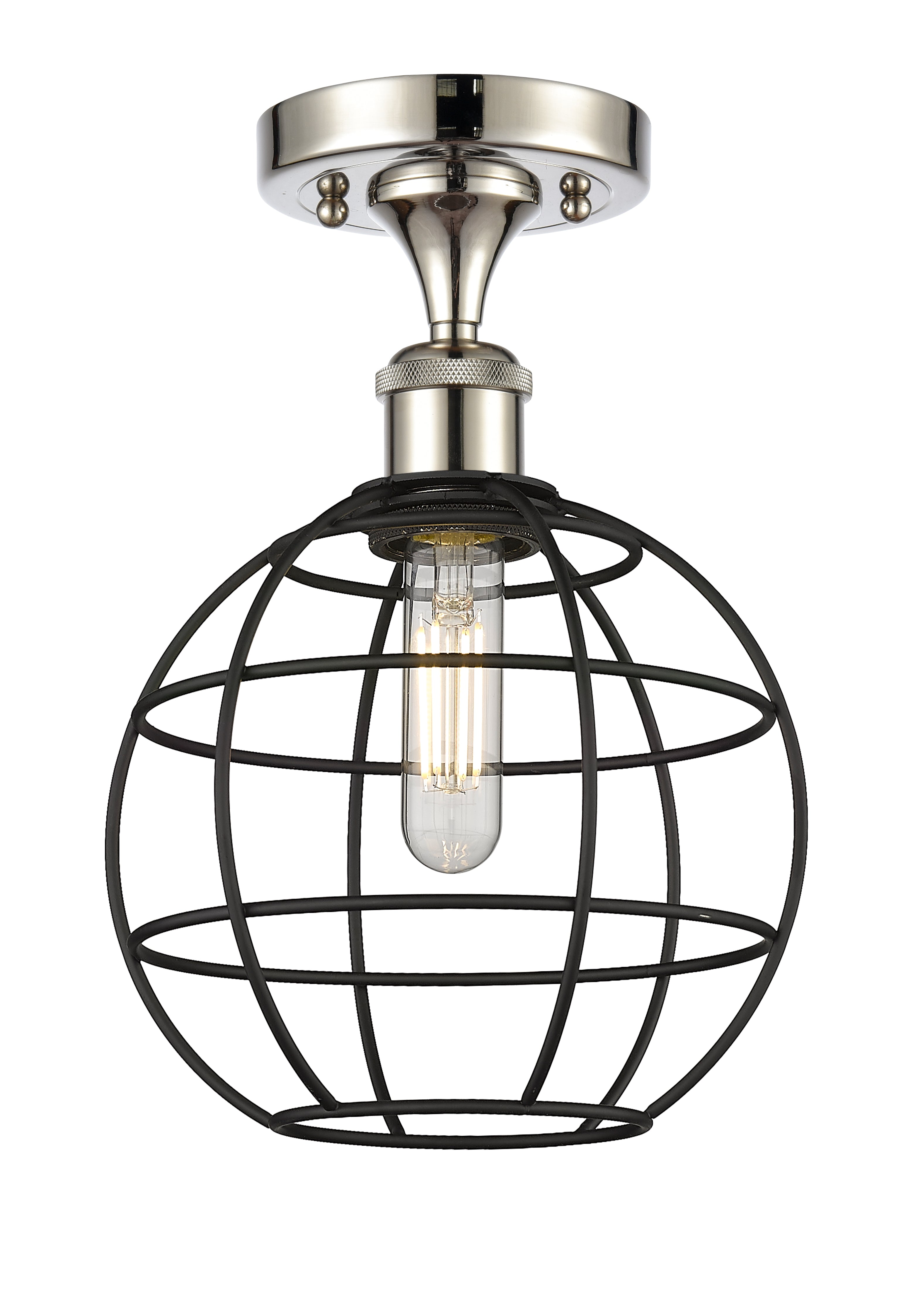 Ballston Semi-Flush Mount Brushed Satin Nickel