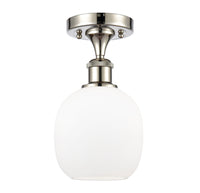 Ballston Semi-Flush Mount Satin Nickel 8 Inch