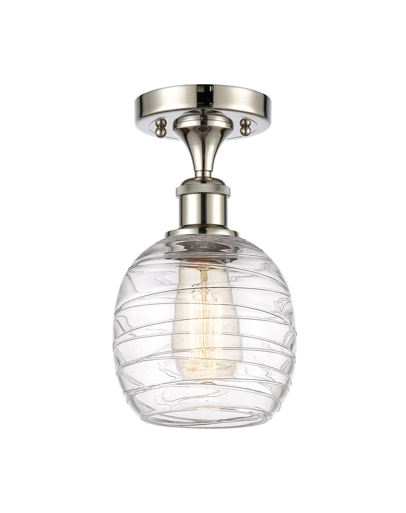 Ballston Semi-Flush Mount White Chrome