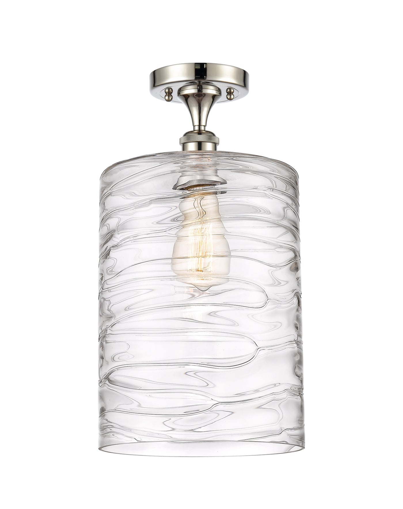 Ballston Semi-Flush Mount White Chrome