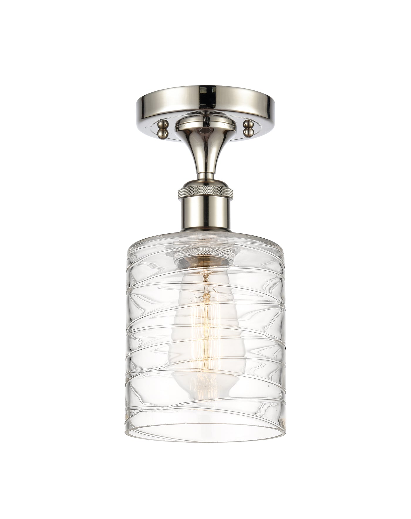 Ballston Semi-Flush Mount White Steel