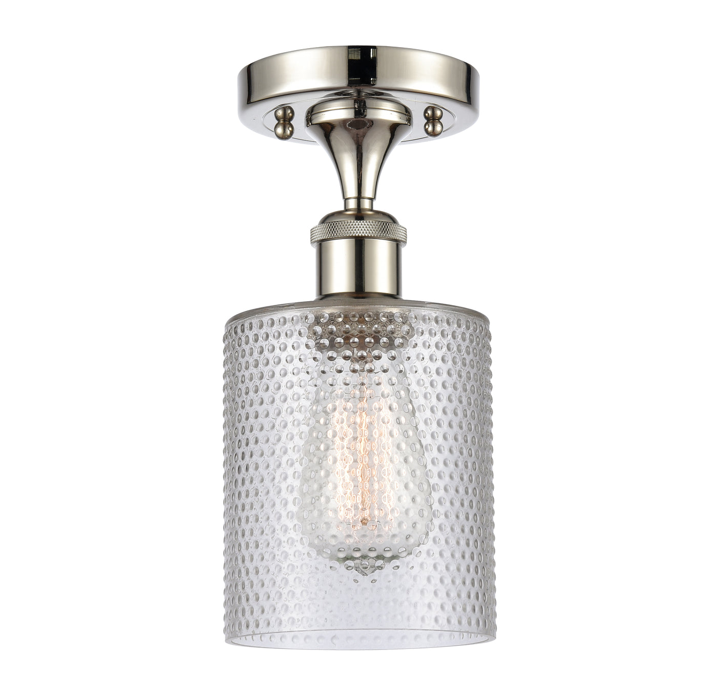 Ballston Semi-Flush Mount White Chrome