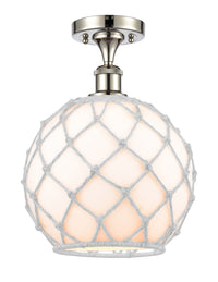 Ballston Semi-Flush Mount White Chrome