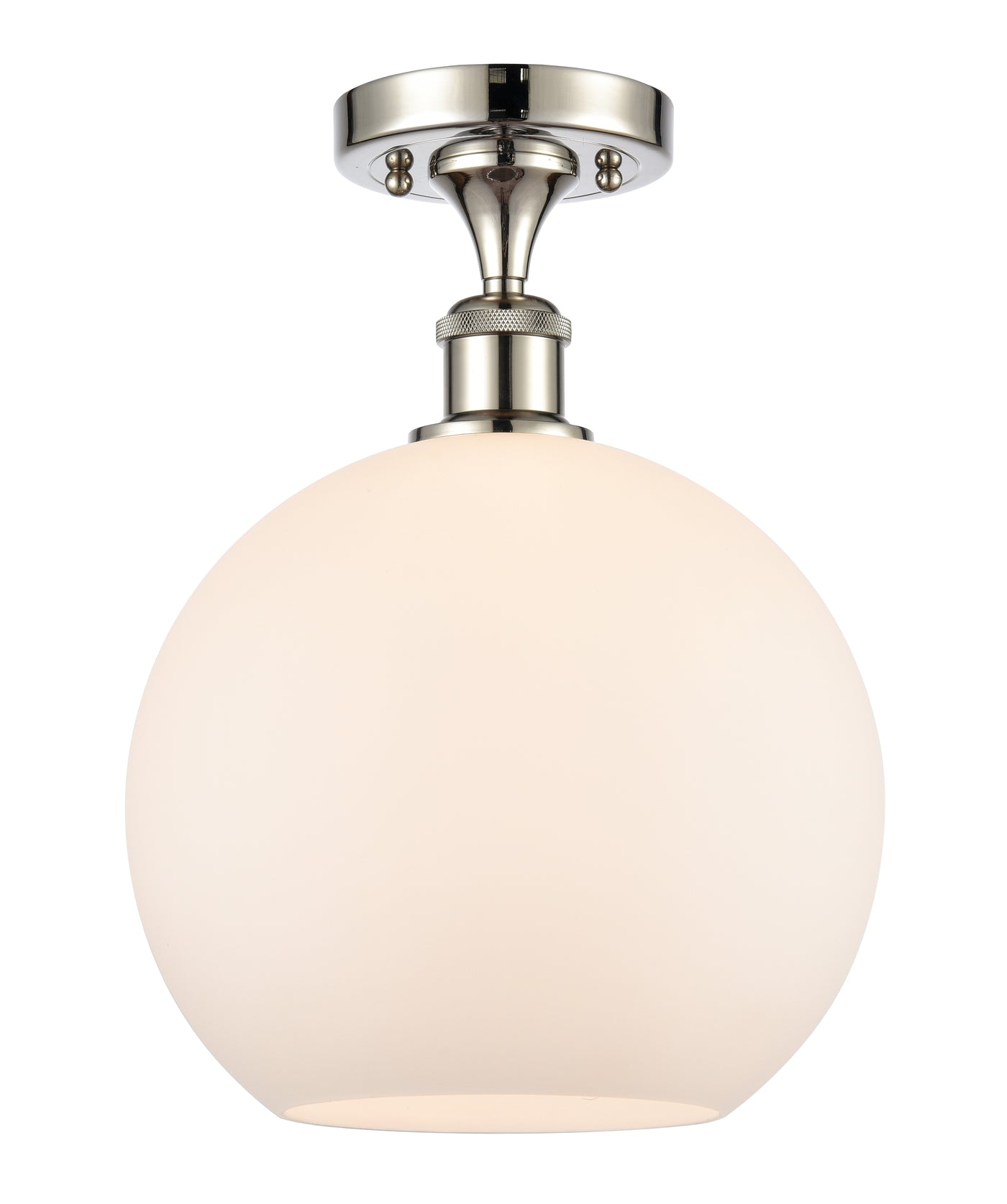 Ballston Semi-Flush Mount White Chrome Finish