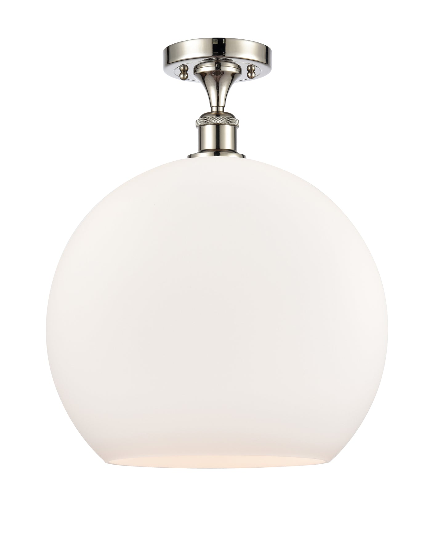 Ballston Semi-Flush Mount White Chrome