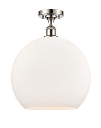 Ballston Semi-Flush Mount White Chrome