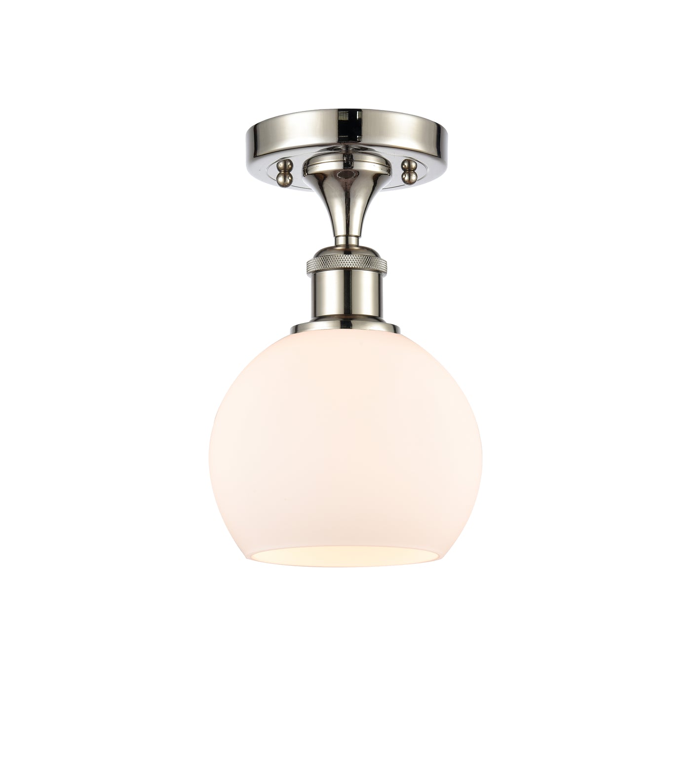 Ballston Semi-Flush Mount White Chrome