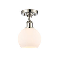 Ballston Semi-Flush Mount White Chrome