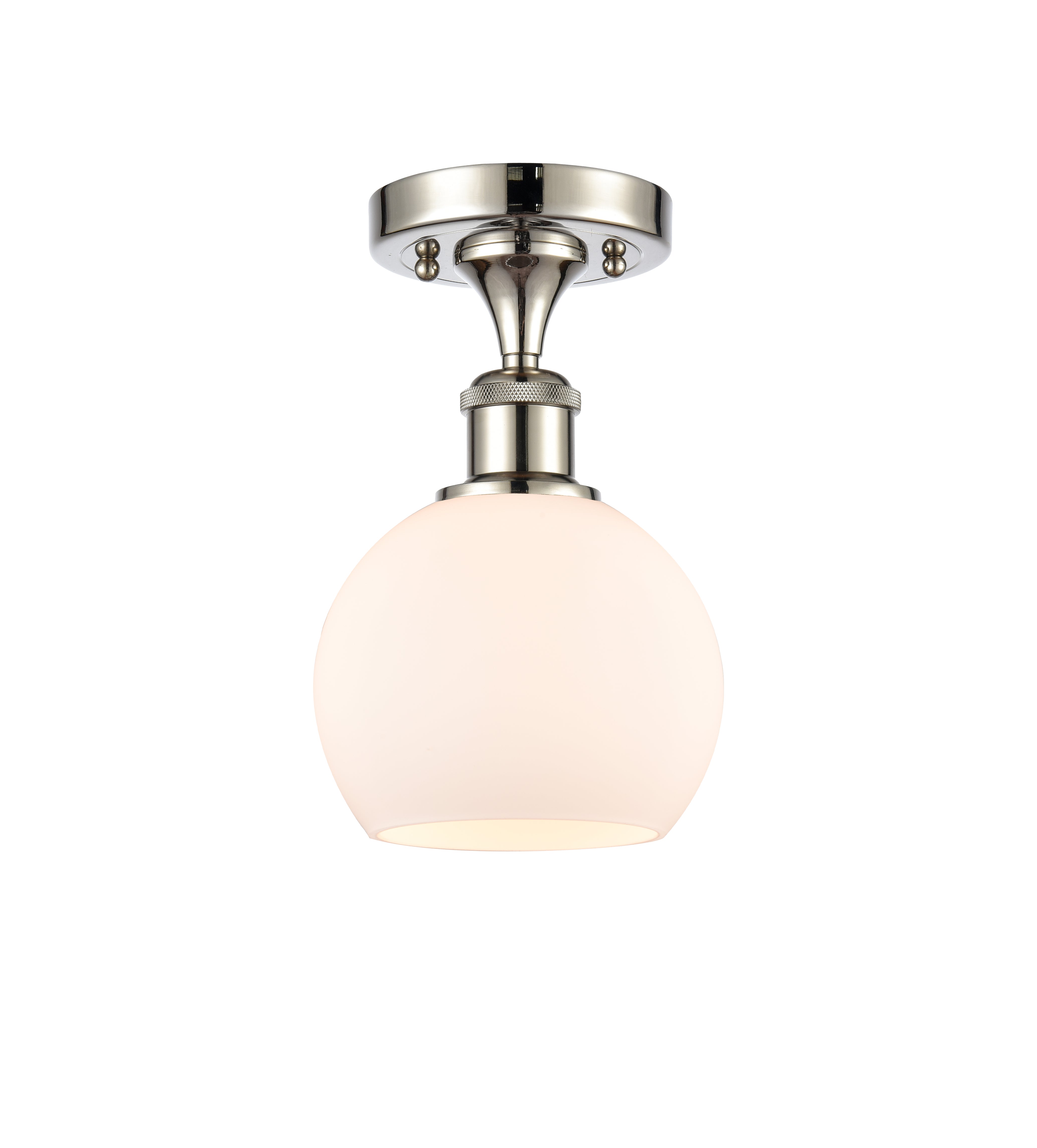 Ballston Semi-Flush Mount White Chrome