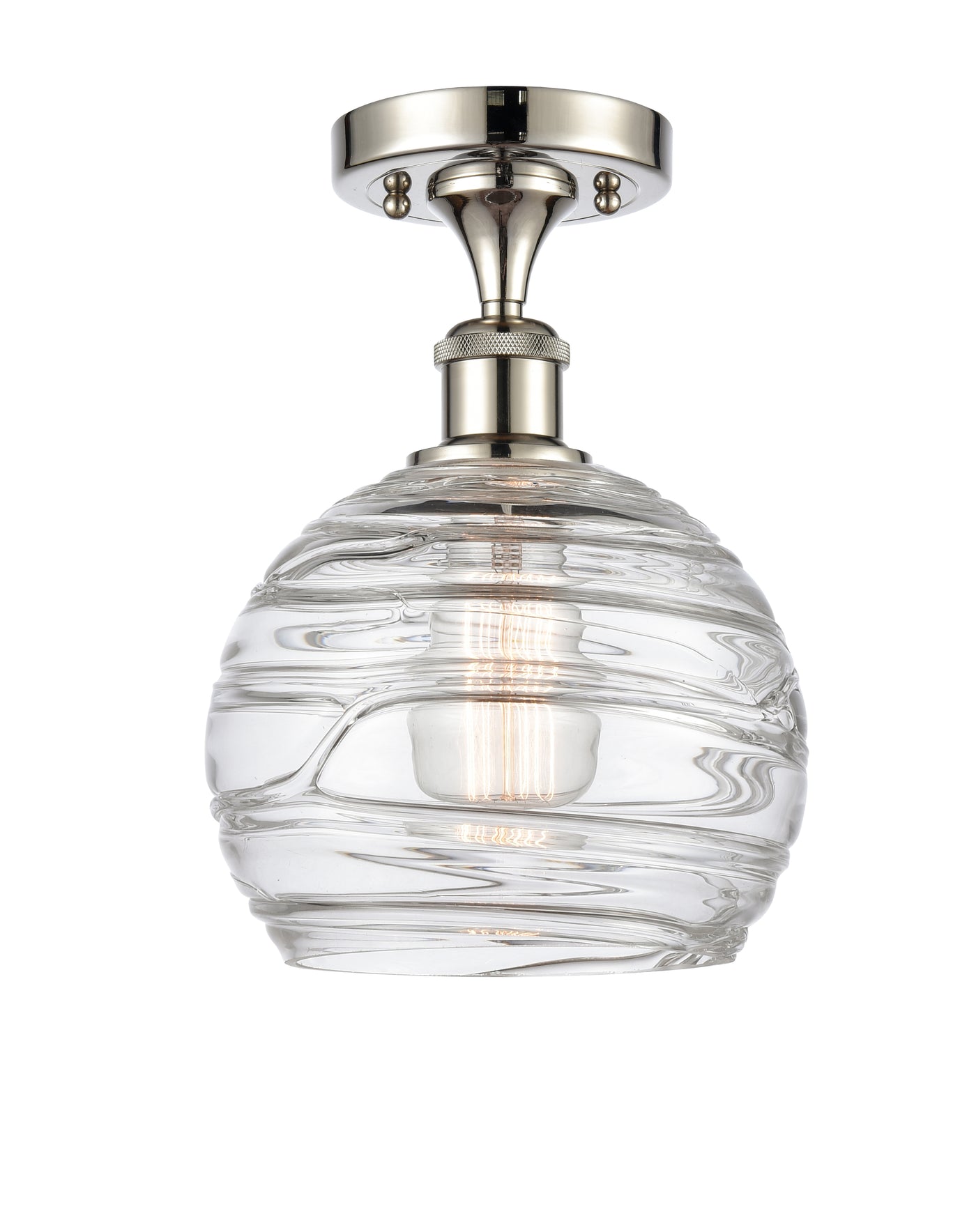 Ballston Semi-Flush Mount White Chrome