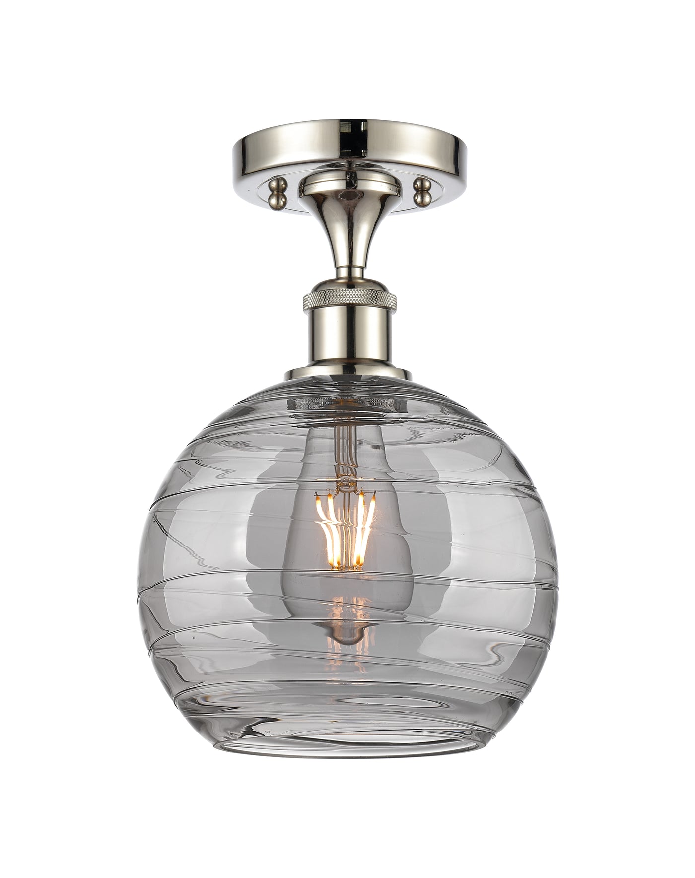Ballston Semi-Flush Mount White Chrome