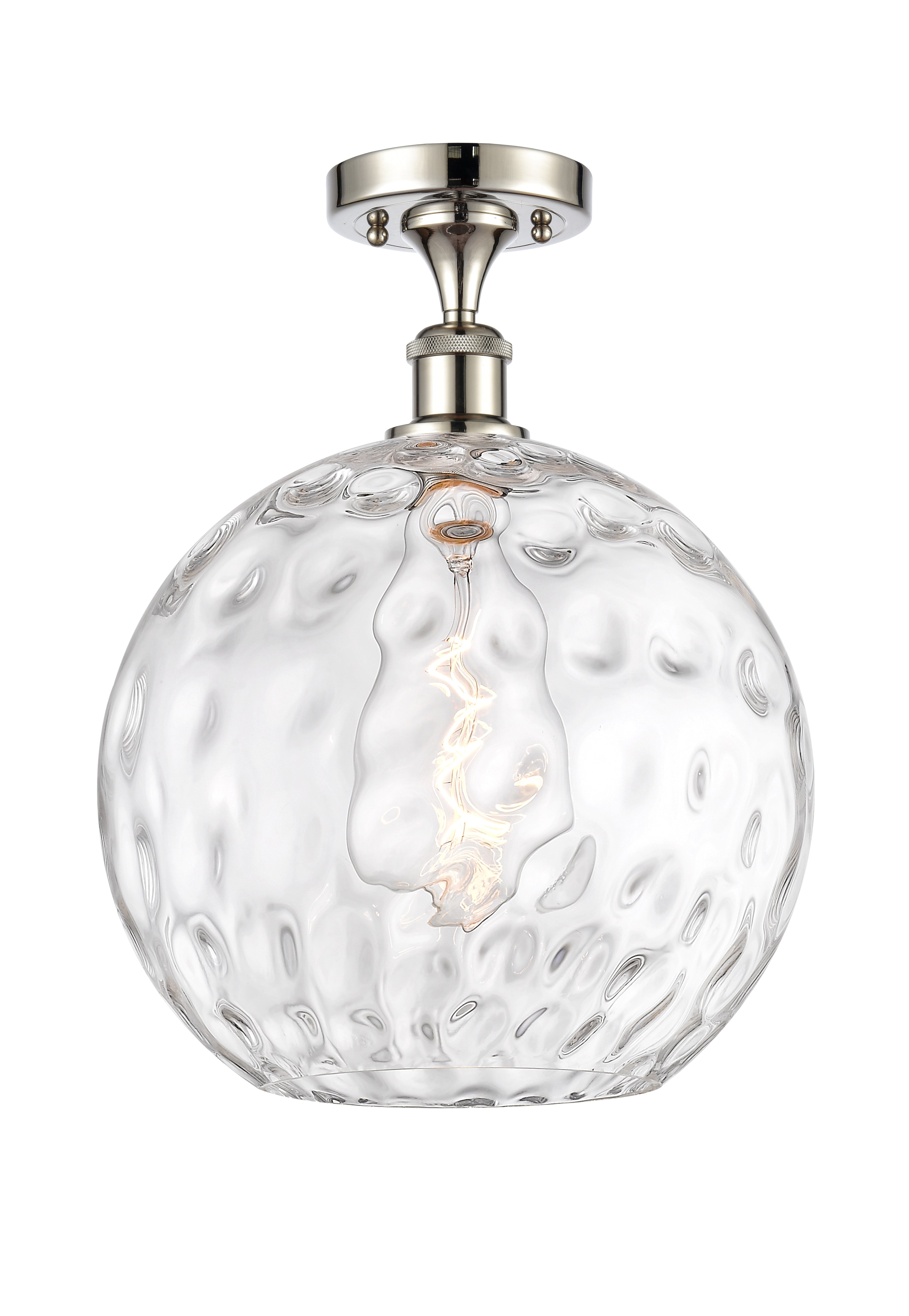 Ballston Semi-Flush Mount Water Glass Steel