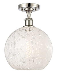 Ballston Semi-Flush Mount White Polished Chrome
