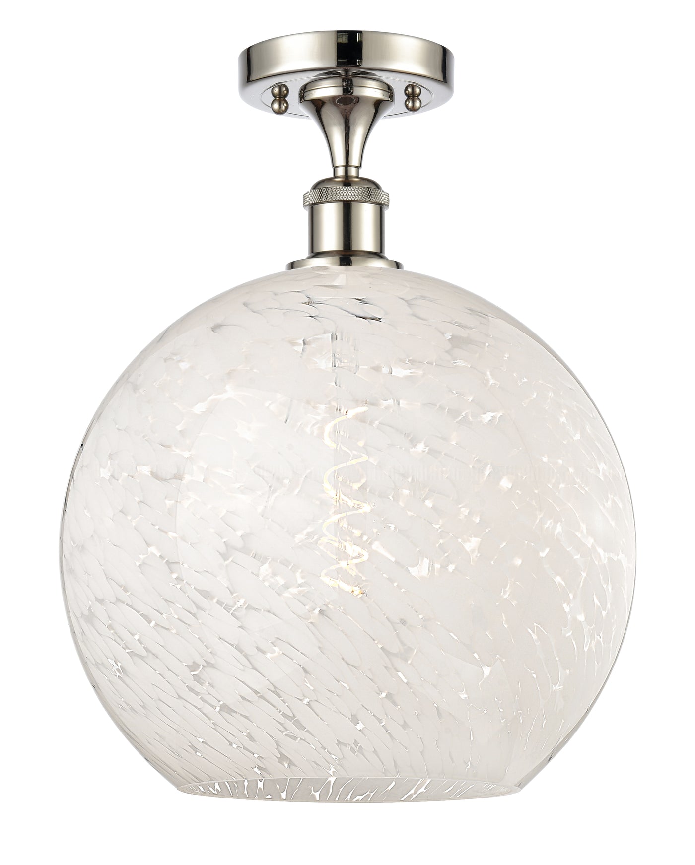 Ballston Semi-Flush Mount White Mouchette