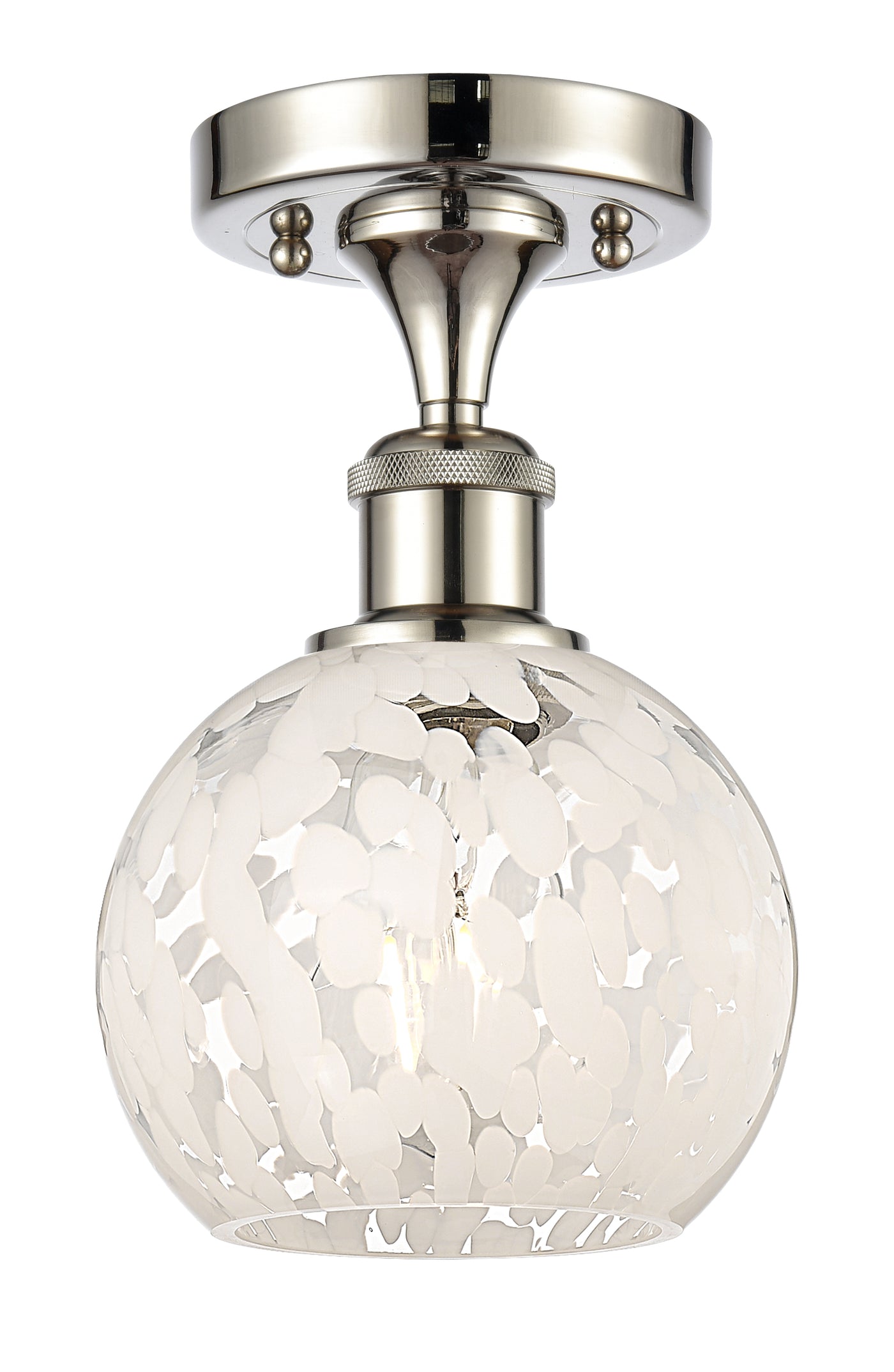 Ballston Semi-Flush Mount White Polished