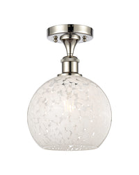 Ballston Semi-Flush Mount White Polished Chrome