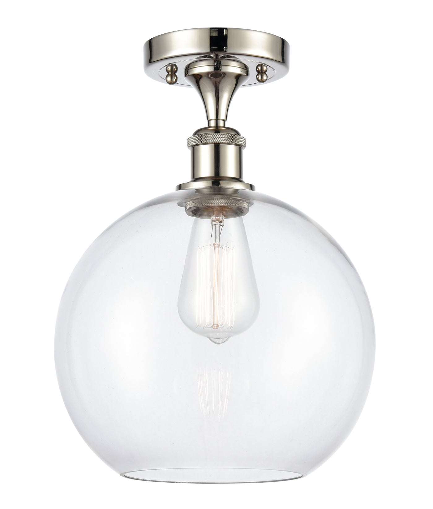 Ballston Semi-Flush Mount White Chrome