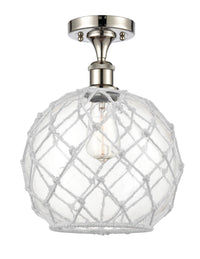 Ballston Semi-Flush Mount White Chrome