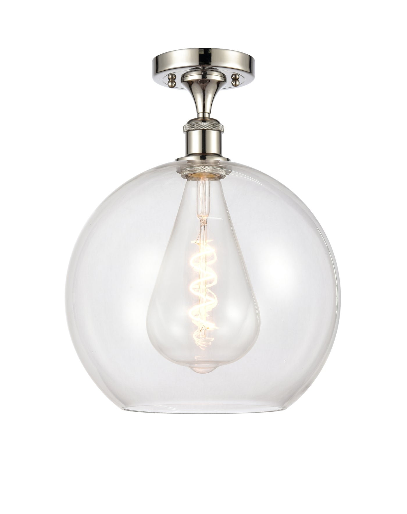 Ballston Semi-Flush Mount White Chrome