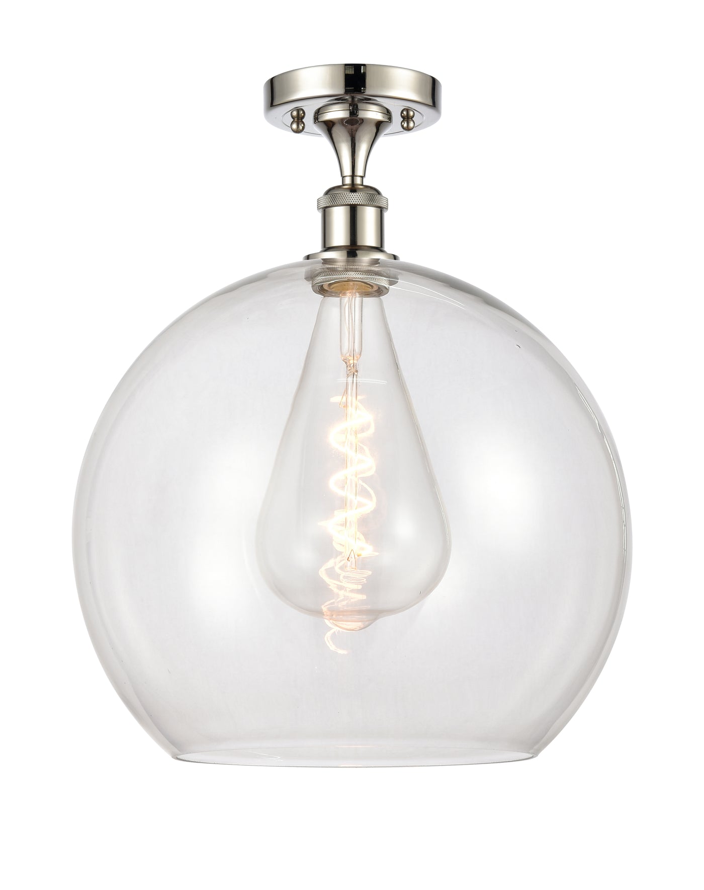 Ballston Semi-Flush Mount White Chrome