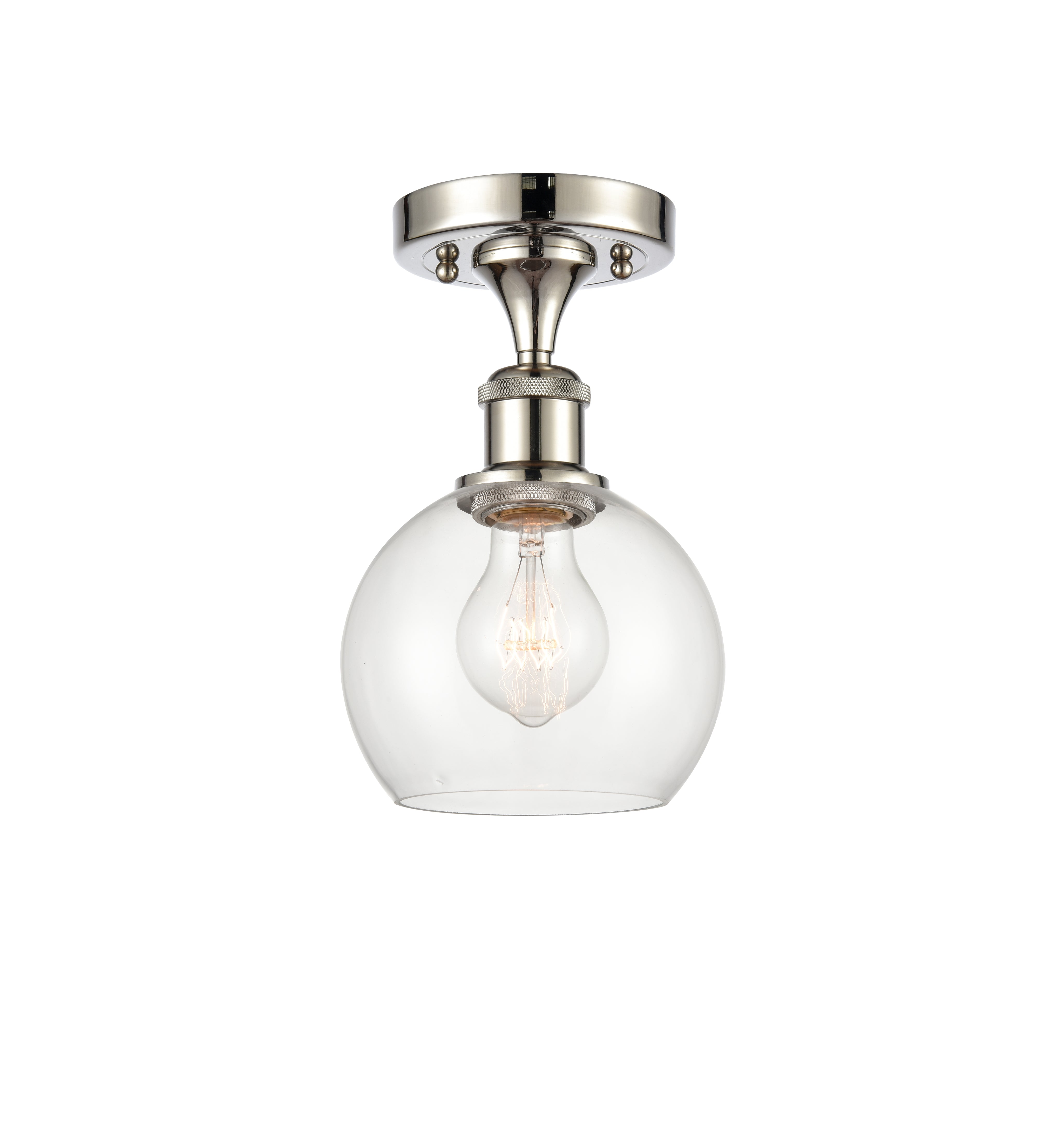 Ballston Semi-Flush Mount White Chrome