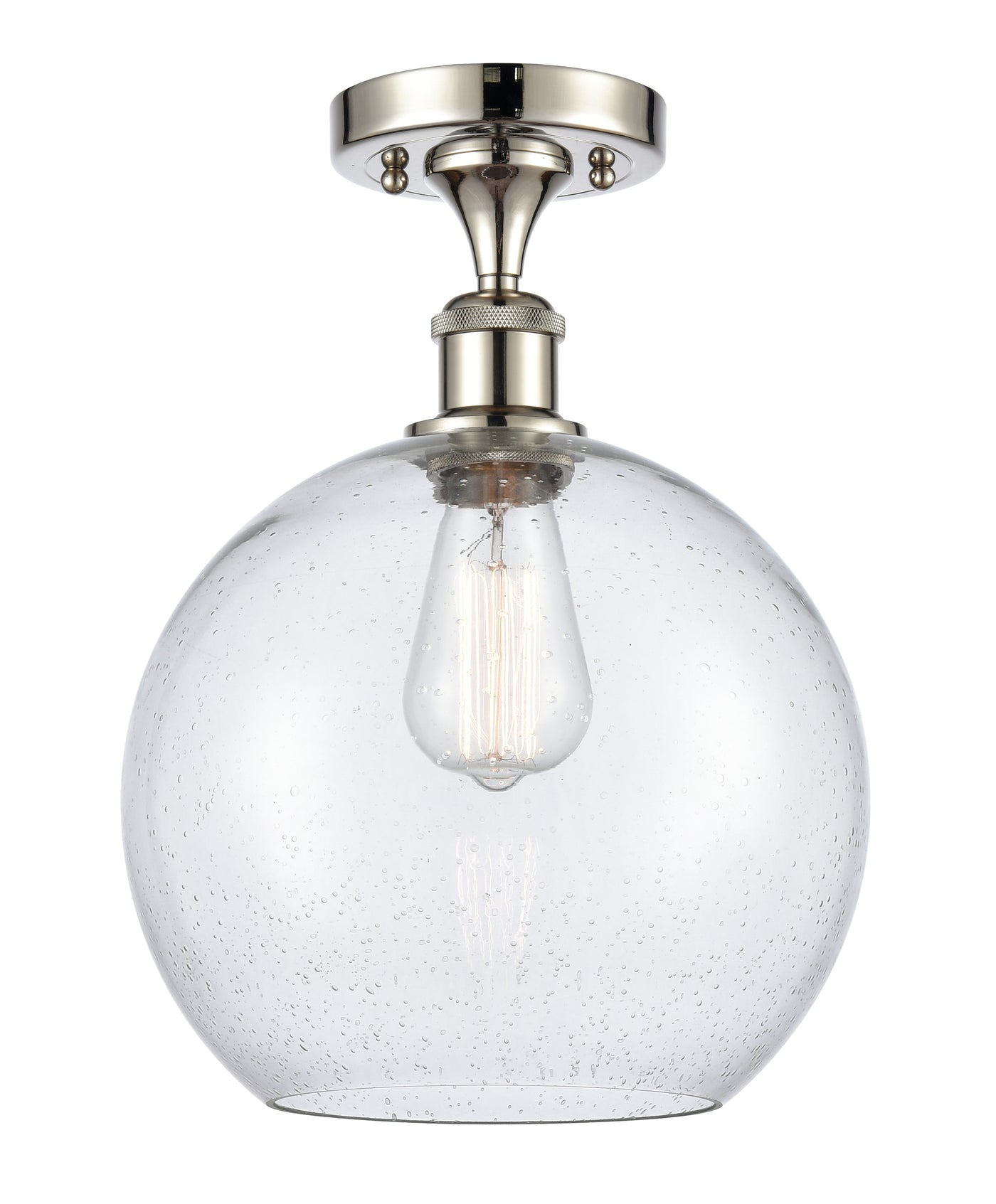 Ballston Semi-Flush Mount White Chrome