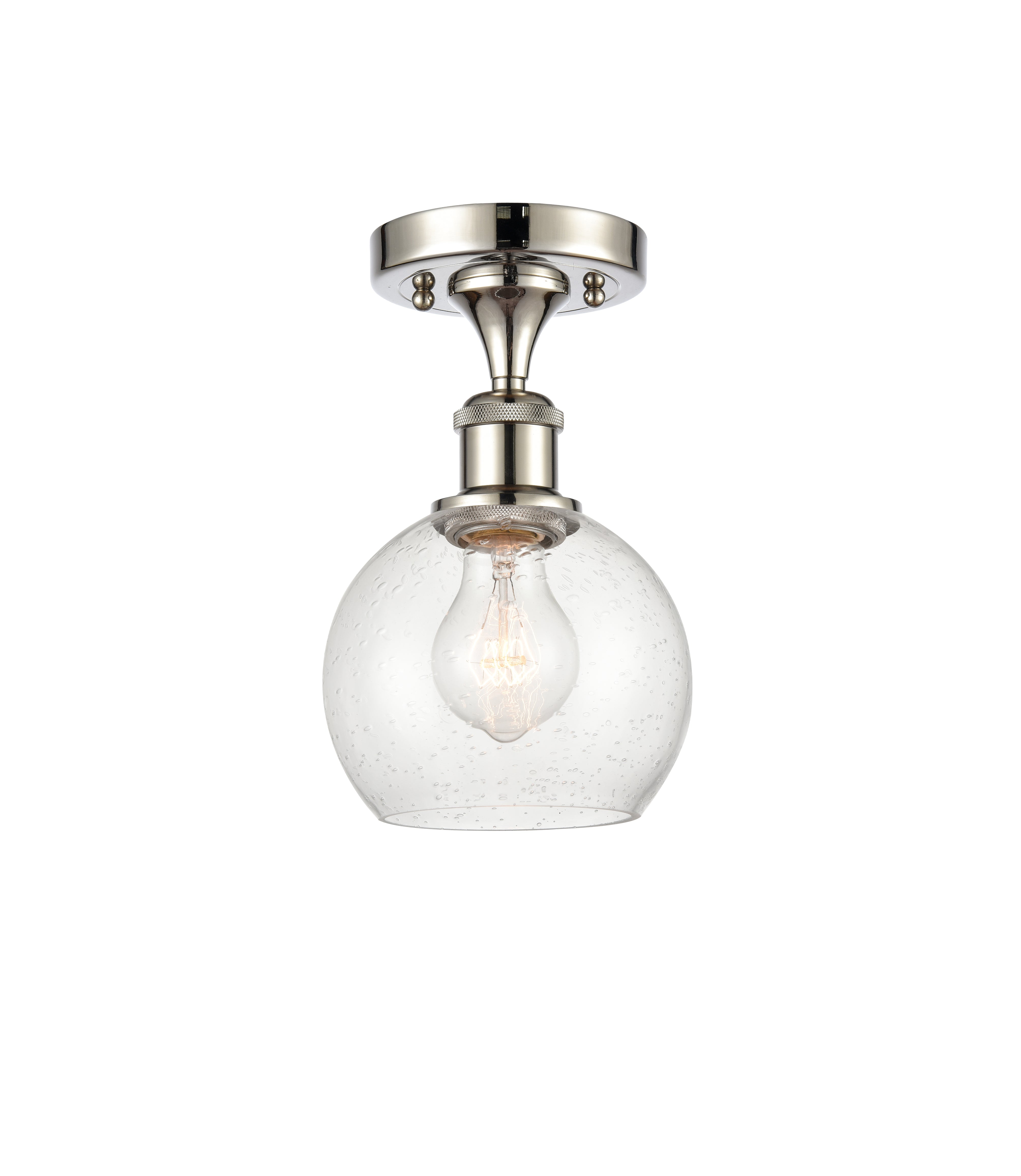Ballston Semi-Flush Mount White Chrome