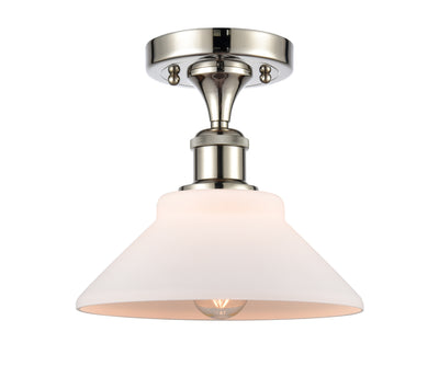 Ballston Semi-Flush Mount White Cast Brass