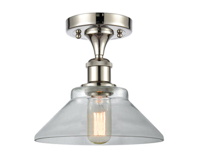 Ballston Semi-Flush Mount White Cast Brass