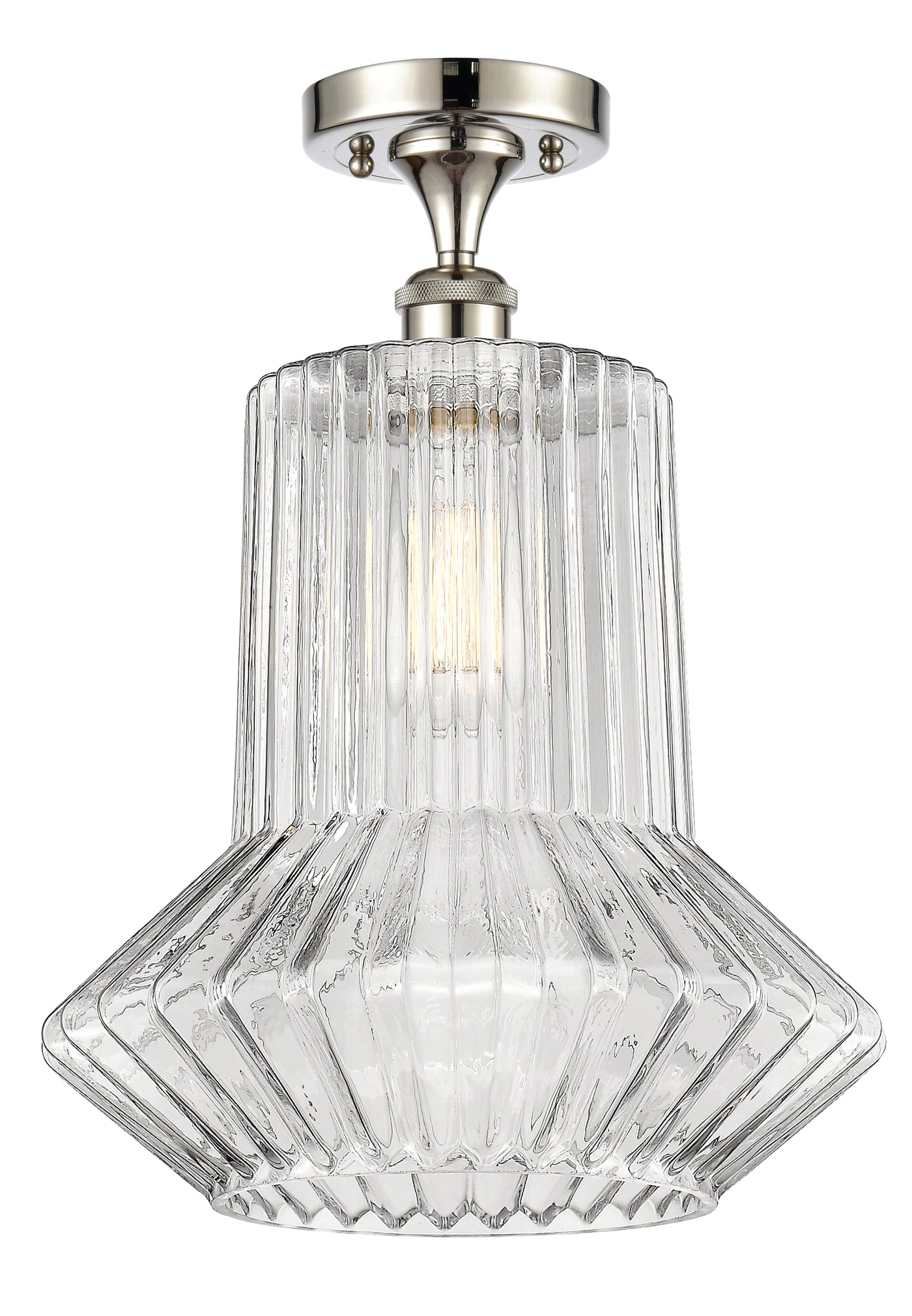 Ballston Semi-Flush Mount - Clear Fluted Shade