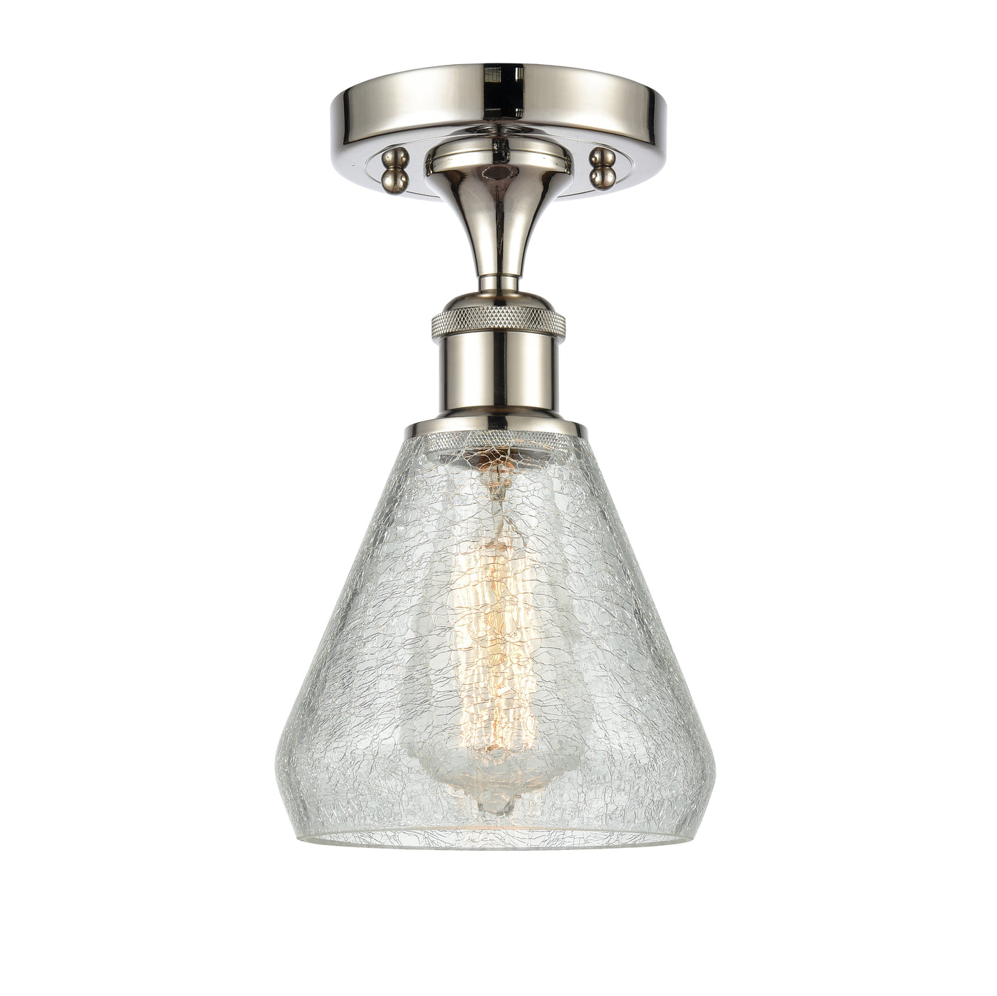 Ballston Semi-Flush Mount White Finish