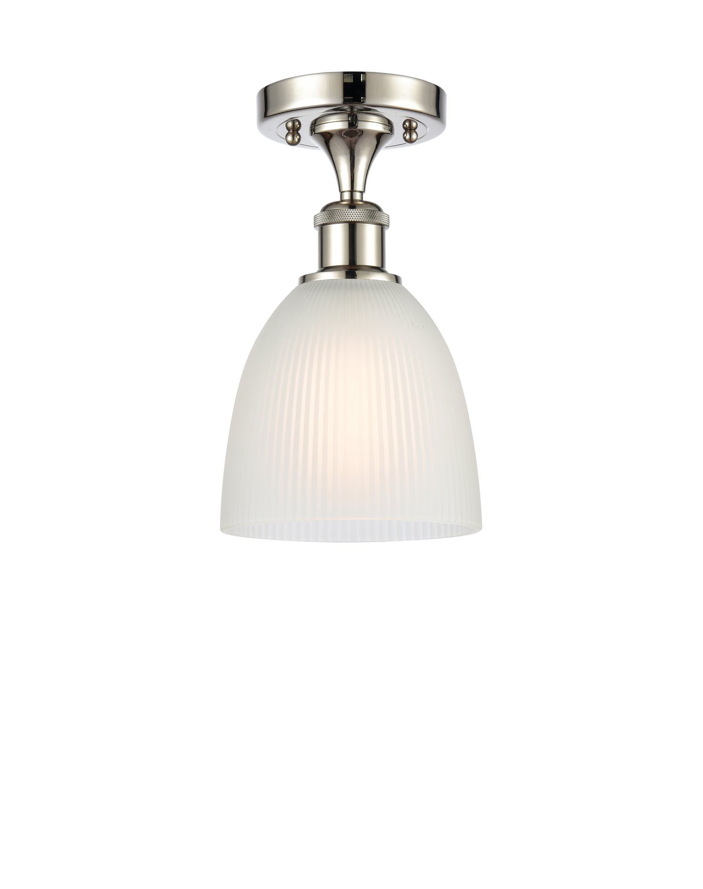 Ballston Semi-Flush Mount White Chrome